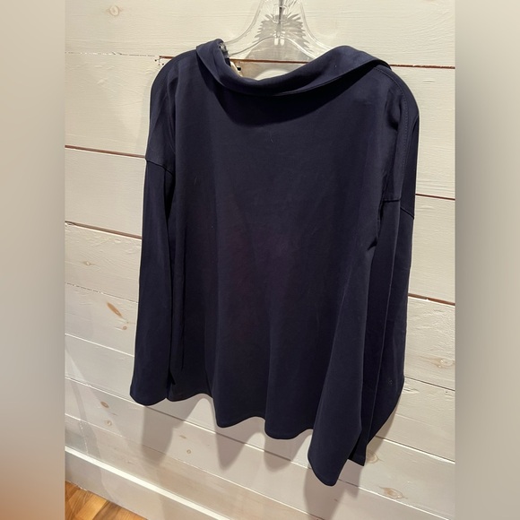 Women’s Land’s End Navy Long Sleeve V-Neck Tunic Top, size 3X, EUC, quality - Picture 2 of 10
